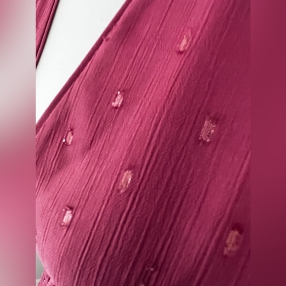 LDT Pink Chiffon Peplum Gown Size 6 - Picture 7 of 14